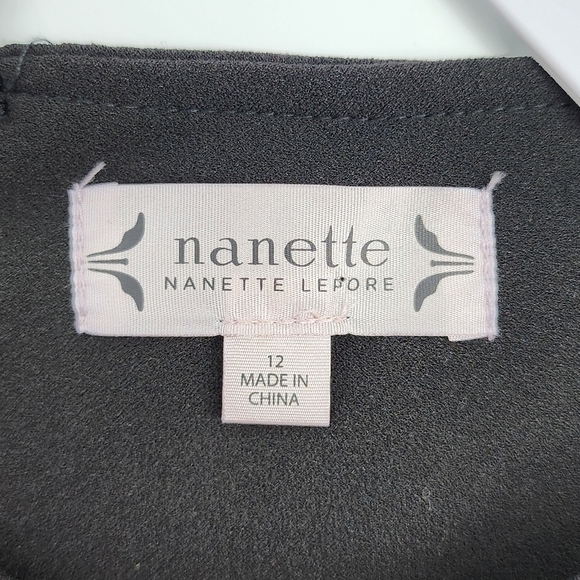 Nanette Lepore NWT Little Black Dress Back Zip V-Neck 12 - Picture 10 of 11